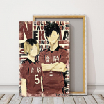 Kodukaunistus Jaapani koomiks Haikyuu plakatite maalimine HD V&otilde;rkpall Poiste maalimine Seinamaaling Magamistoa Anime Magamistoa Kohviku sein Ilma raamita 21*30cm