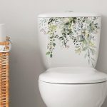 Rohelised taimelehed Seinakleebis Vannituba WC Decor Elutoa Kapp Kodu one size