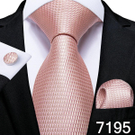 Meeste siidist lipsu komplekt must kuldne Paisley triibuline lips Hanky ​​mansetin&ouml;&ouml;bid Business N-7195