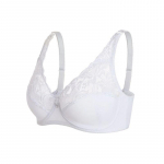 Ultra Thin Cup Gathering Seksikas pitsist reguleeritav rinnahoidja terasr&otilde;ngaga 34/75C valge