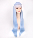 80cm sinine roosa pikk parukas Cosplay Re:Elu teises maailmas Zero Rem Ram'i kost&uuml;&uuml;mide kuumakindlatest s&uuml;nteetilistest juustest naiste parukatest One Size sinine