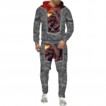 3D Dragon Printed Meeste dressipluus, kapuuts Meeste Loomade Spordidress/Pullover/Jakk/P&uuml;ksid Spordir&otilde;ivad Kevad-s&uuml;gis meeste &uuml;likond XXL