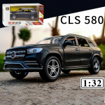 1:32 Scale Benz GLS580 Diecast sulamist mudelauto, tagasit&otilde;mmatav m&auml;nguasjas&otilde;iduk koos heli ja valgusega lastele t&auml;iskasvanutele m&otilde;eldud kingituste kollektsioon 1/32-16.9x6.5x6.1cm matt must v&auml;rv