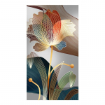 P&otilde;hjamaade abstraktne lilleline l&otilde;uendimaal Luksuslikud kuldsed jooned Moodsad plakatid ja tr&uuml;kised Seinapilt galerii kodukaunistuseks 20x40cm valge