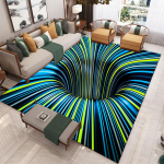 3D Vortex Illusion vaip P&otilde;randamati pindala Vaip Abstraktne Geomeetriline Prindi Optiline Kodu Elutuba Magamistoa Libisemiskindlad Uksematt Vaibad 80cm by 120cm