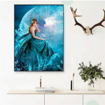 5D isetehtud teemantmaal Liblikas neiu ristpistes komplekt Teemanttikandiga mosaiikkunst Pilt kividest kaunistus kingitus Full Round 20x30cm