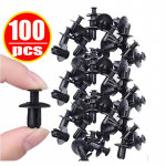 100tk 8mm plastikust needid kinnitusdetailid kruvi auto kaitseraua poritiib must neet auto kinnitusklambrid Toyota Focus Kia Nissan Yamaha jaoks 100 Pcs