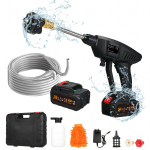 Mulcort 6-&uuml;hes pihustus juhtmeta elektripesumasin 60bar 300W suure v&otilde;imsusega laetava pesumasin UK plug must