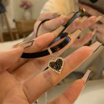 Vintage must gooti must nahast Choker Torques s&uuml;dameripatsiga kaelakeed naistele elegantsed moeehted kingitused must