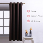 Soojusisolatsiooniga l&auml;biviiguga pimendav kardin WC kardin Toakardin Hall kardin Lihtne kardin 106cm x 160cm pruun