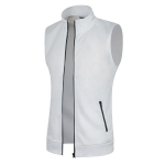 2025 S&uuml;gis/Talv Uus Meeste Lukuga Vest Fliisist Kootud Slim Fit Kampsun S valge