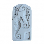 Seahorse Silicone Chocolate Sugarcraft Mold Fondant Cake Tool DIY Kaunistamine hall valge v&auml;rv