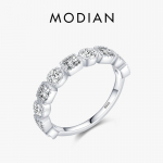 MODIAN 925 Sterling H&otilde;bedast luksusbr&auml;ndi naiste s&otilde;rmused S&auml;delev selge CZ Pulmapael Kihlusavaldus Peened ehted 5 h&otilde;be