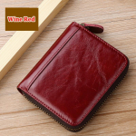 T&otilde;mblukuga krediitkaardihoidja Rahakott &otilde;livaha ehtne nahk RFID naiste ja meeste kaardi&uuml;mbrised rahakott v&otilde;ti v&auml;ike vahetuskaardikott must