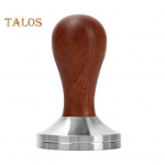 Kohvipulbri press Mugav k&auml;epide Pressimine Kulumiskindel Vastupidav Puidust k&auml;epide Espresso Kohvi Tamper Piimatee Poe T&ouml;&ouml;riist 51mm pruun