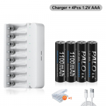 PALO 1,2 V AAA laetav aku 1100 mAh AAA NIMH akud Madala iset&uuml;hjenemise AAA element+1,2 V AAA AA NI-CD NI-MH LCD akulaadija