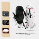 Talvised v&auml;likindad meestele ja naistele v&auml;listingimustes &ndash; t&auml;iskasvanute lumekindad k&uuml;lma ilma jaoks &ndash; veekindlad kindad lumelauaga s&otilde;itmine, suusatamine one size valge