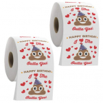 2 rulli naljakas tualettpaber Palju &otilde;nne s&uuml;nnip&auml;evaks kakamustriga peopaber Pehme tualettpaber 3 kihiga 2pcs