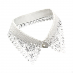 V&otilde;lts Choker eemaldatav kaelakee Elegantne dekoratiivne pluus Valekaela rev naistele valge