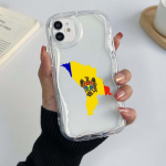 Samsung Galaxy A25 A24 A54 iPhone 15 Xiaomi Poco X6 Pro Redmi 12c Huawei Honor 90 telefoni&uuml;mbrised NY12 Moldova lipp eksklusiivne Kreemmuster Pehme &uuml;mbris for iPhone 6 valge