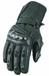 GEARX Analin Leather Mootorrattakindad Termiline veekindel talvekaitse M must
