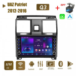 icreative 2 Din Androidi autoraadio multimeediumivideopleier UAZ Patriot 2012-2016 jaoks koos nupunupuga Carplay WiFi 2+32GB 1+16GB