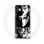 Coque pour Huawei P20 Lite Sangoku Naruto Luffy one piece Dragon Ball Z fond noir et blanc anime manga