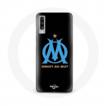 Musta taustaga &uuml;mbris Samsung Galaxy A50 Marseille ol&uuml;mpialogo jaoks
