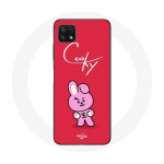 Coque pour Samsung Galaxy A22 5G BTS Bangtan Gar&ccedil;ons BT21 Cooky Fond Rouge