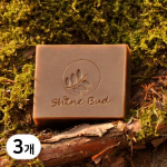 Shinebird pine campfire natural handmade aged pine tar soap, 3 pieces, 100g