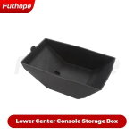 Futhope TPE Lower Storage Box For Tesla Model 3 model Y 21-23 Central Armrest box Center Console Interior Decoration Accessories Central Box Black black