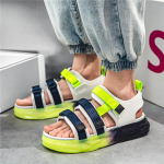 Kvaliteetsed sandaalid Meeste rannasandaalid Mugavad vabaajajalatsid Kerged suvised suured meeste sandaalid Mugavad Rooma sandaalid 39-44 39 roheline