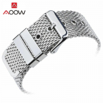 Universaalne Milanese silmusrihm roostevabast terasest rihm 18mm 20mm 22mm 24mm meeste naiste roosa kullast metallist asendusk&auml;ev&otilde;ru 20mm