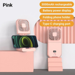 Mini kaasaskantav v&auml;lisventilaator Mobiiltelefoni konsool USB-laadimine Juhtmeta kokkupandav laud &Otilde;hkjahutusventilaator valge