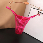 Hottie reguleeritava &otilde;hukese rihmaga stringid madala v&ouml;&ouml;kohaga l&auml;bipaistvad pitsist alusp&uuml;ksid G-stringiga alusp&uuml;ksid naiste pesu L Heleroosa