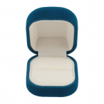 Sametine ehete kinkekarbi &uuml;mbris, pehme vooder Luksuslik moodne ehete hoiukarp Proposal Blu Ring Box