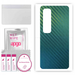 apgo Protective Skin Sticker for the back compatible with Xiaomi Mi 10 Ultra, Wrap Film, Foil, Vinyl - Pattern Carbon Chameleon CAKA1