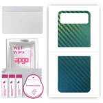 apgo Protective Skin Sticker for the back compatible with Motorola Razr 2023, Wrap Film, Foil, Vinyl - Pattern Carbon Chameleon CAKA1