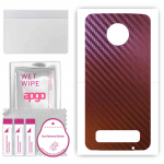 apgo skin sticker film foil vinyl for the BACK compatible with Motorola Moto Z3 Play, scratch-resistant, easy to install - Carbon Chameleon CAKA5