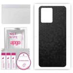 apgo Protective Skin Sticker for the back compatible with Realme 9 Pro, Wrap Film, Foil, Vinyl - Pattern Black Honeycomb