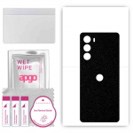 apgo Protective Skin Sticker for the back compatible with Moto G200 5G Dual SIM, Wrap Film, Foil, Vinyl - Pattern Matte Black