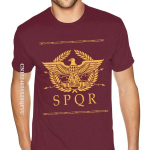 RoUnisex Empire SPQR Unisex T-s&auml;rk &Uuml;lem&otilde;&otilde;duline Unisexile Kunstis&auml;rgi Disain Top T-s&auml;rgid Unisexile Puuvillased T-s&auml;rgid Vabaaja Uusim XL