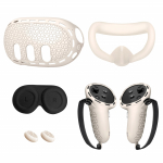 Silikoonkatte komplekt Oculus/Meta Quest 3 jaoks, VR-tarvikud, kaitsekate, kontrolleri k&auml;epidemete kate, peakomplekti kate ja n&auml;okate