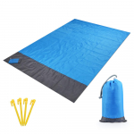Waterproof Outdoor Beach Blanket Portable Picnic Mat Camping Ground Mat Sun Shade Tent Tarp with Storage Sack Sleeping Gear Tool 2 x 1.4M