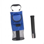 Golf Ball Retriever Bag Pick up Equipment Picker with Removable Tube punane