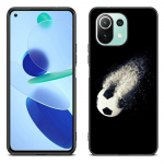 Fire Football jalgpalli &uuml;mbris Xiaomi Mi 11 Lite NE 11i 10T 11T Pro A2 A3 Lite POCO F3 M3 M4 C31 X3 Pro NFC GT must kate jaoks Xiaomi Mi A2 Lite