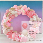 Roosa Beež &Otilde;hupallikaar Kaare Komplekt Beebipidu T&uuml;druku S&uuml;nnip&auml;eva Kaunistused &Otilde;hupallid Peotarbed Pulmad Ristimine S&uuml;ndmuse Dekoratsioon mitmev&auml;rviline