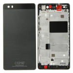 Uus Huawei P8 Lite t&auml;iskorpuse kate (Esikorpuse LCD-raami esipaneeli plaat + aku tagakaas) must