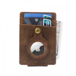 Ehtsast nahast AirTag Money Clip rahakott meestele AirTag rahakott Meeste rahakott AirTagi hoidjaga Air Tag jaoks pruun