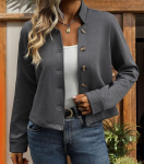 Juhuslik pikkade varrukatega jope Kontorir&otilde;ivad Lady Kevad s&uuml;gis Elegantne soliidne mantel naistele Naiste top S hall